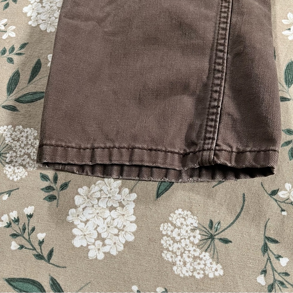 Levis 505 Jeans Men’s 34x32 Brown Straight Leg White Tab Denim Preppy Western - Picture 4 of 11